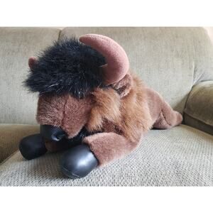 Vintage Purr-Fection Bison Buffalo 19” Plush Stuffed Animal Toy Brown Black 1992